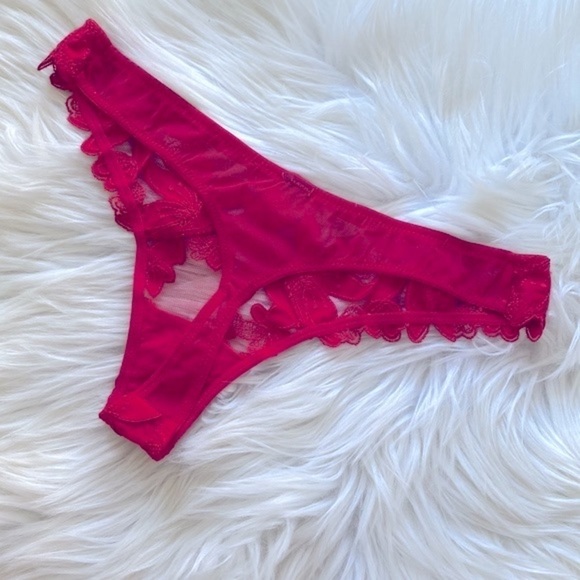 Victoria’s Secret Red Lillie’s appliqué thong - Picture 2 of 6